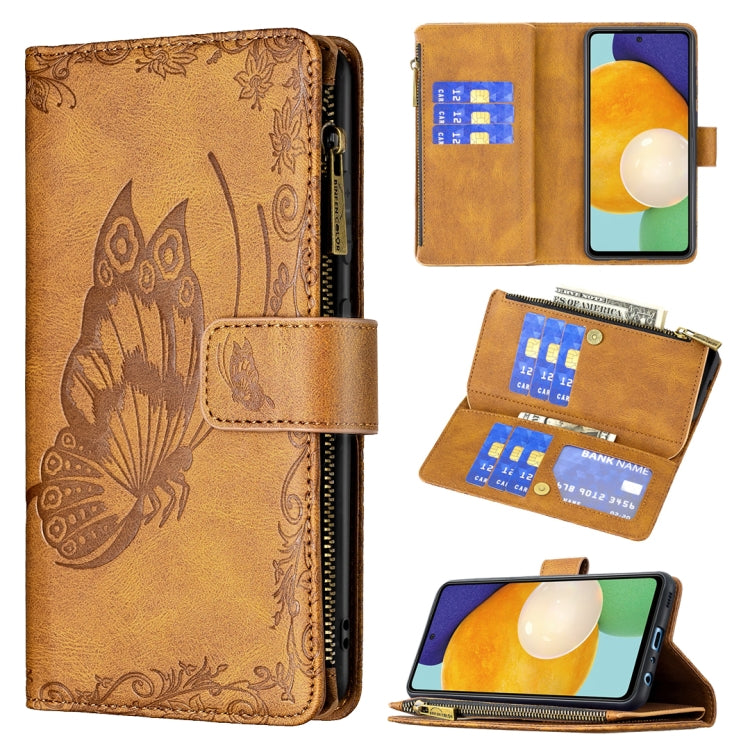Flying Butterfly Embossing Pattern Zipper Horizontal Flip Leather Case with Holder & Card Slots & Wallet, For Samsung Galaxy A51 4G, For Samsung Galaxy A52 4G / 5G, For Samsung Galaxy A71 4G, For Samsung Galaxy A72 4G / 5G, For Samsung Galaxy S20      ...