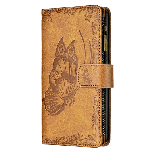 Flying Butterfly Embossing Pattern Zipper Horizontal Flip Leather Case with Holder & Card Slots & Wallet, For Samsung Galaxy S21 Ultra 5G, For Samsung Galaxy S21 FE