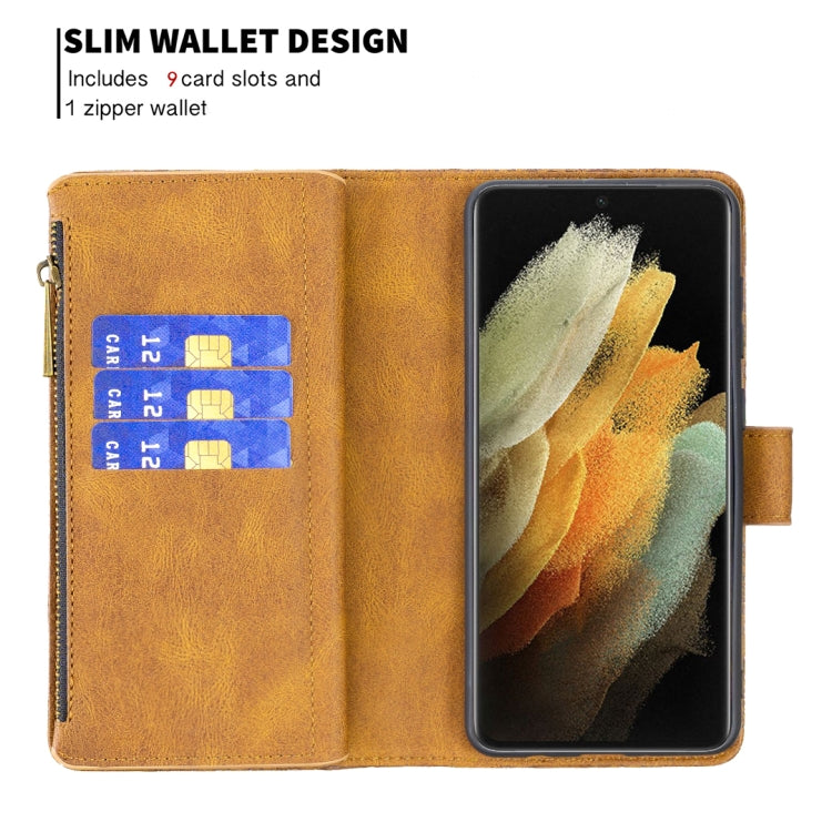 Flying Butterfly Embossing Pattern Zipper Horizontal Flip Leather Case with Holder & Card Slots & Wallet, For Samsung Galaxy S21 Ultra 5G, For Samsung Galaxy S21 FE