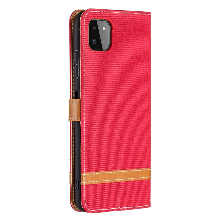 Color Matching Denim Texture Horizontal Flip Leather Case with Holder & Card Slots & Wallet & Lanyard, For Samsung Galaxy A22 5G, For Samsung Galaxy A82 5G