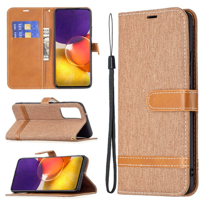 Color Matching Denim Texture Horizontal Flip Leather Case with Holder & Card Slots & Wallet & Lanyard, For Samsung Galaxy A22 5G, For Samsung Galaxy A82 5G