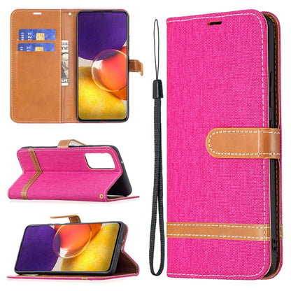 Color Matching Denim Texture Horizontal Flip Leather Case with Holder & Card Slots & Wallet & Lanyard, For Samsung Galaxy A22 5G, For Samsung Galaxy A82 5G