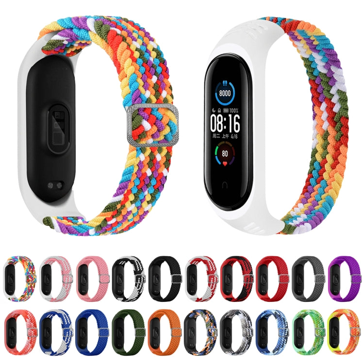 Adjustable Nylon Braided Elasticity Replacement Strap Watchband, For Xiaomi Mi Band 6 / 5  / 4