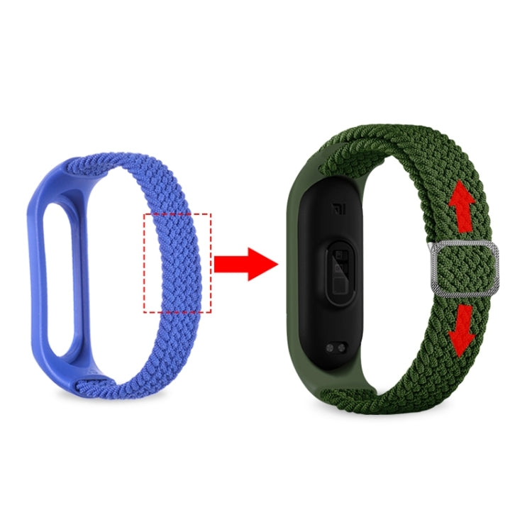 Adjustable Nylon Braided Elasticity Replacement Strap Watchband, For Xiaomi Mi Band 6 / 5  / 4