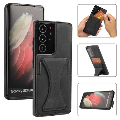 Ultra-thin Shockproof Protective Case with Holder, For Samsung Galaxy A12, For Samsung Galaxy A72 5G / 4G, For Samsung Galaxy S21 Ultra 5G