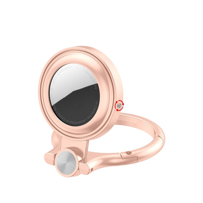 Shockproof Anti-scratch Full Metal Case Cover with Keychain Ring Loop, For AirTag