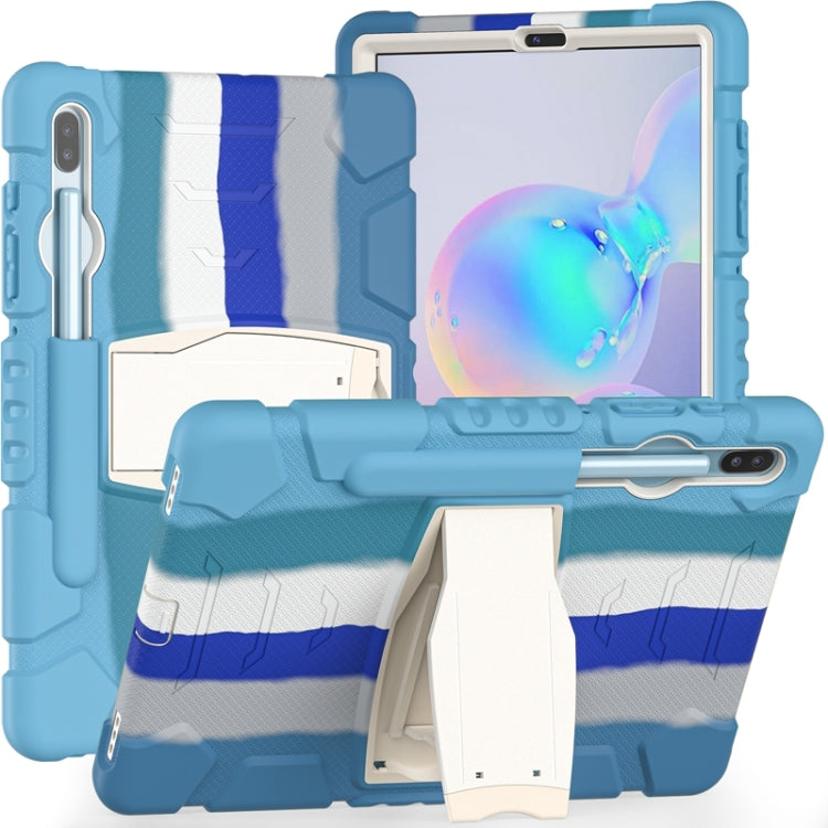 3-Layer Protection  Screen Frame + PC + Silicone Shockproof Combination Case with Holder, For Samsung Galaxy Tab A 10.1 (2019) T510, For Samsung Galaxy Tab S6 T860