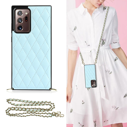 Elegant Rhombic Pattern Microfiber Leather +TPU Shockproof Case with Crossbody Strap Chain, For Samsung Galaxy A90 5G, For Samsung Galaxy Note10+, For Samsung Galaxy Note20 Ultra, For Samsung Galaxy S9+, For Samsung Galaxy S10, For Samsung Galaxy S10+ ...