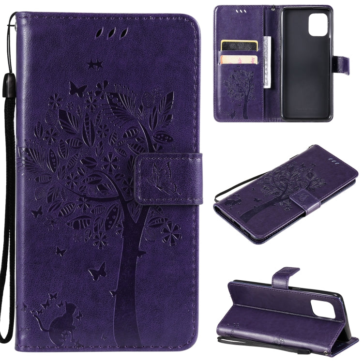 Tree & Cat Pattern Pressed Printing Horizontal Flip PU Leather Case with Holder & Card Slots & Wallet & Lanyard, For OPPO Reno5 Pro+ 5G / Find X3 Neo, For OPPO Find X3 / X3 Pro, For OPPO Realme 8 4G / Realme 8 Pro 4G, For OPPO Realme V13 5G / Realme 8 5G
