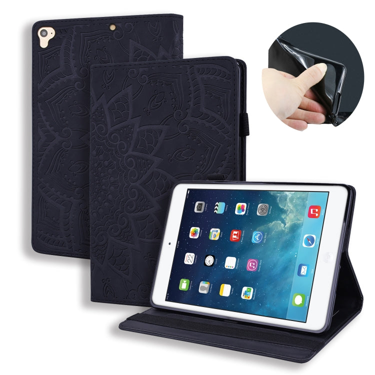 Calf Pattern Double Folding Design Embossed Leather Case with Holder & Card Slots & Pen Slot & Elastic Band, For iPad Pro 9.7 inch, For iPad 10.2 2021 / 2020 / 2019, For iPad 4 & 3 & 2, For iPad Mini 2019 & 4 & 3 & 2                                    ...