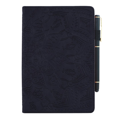 Calf Pattern Double Folding Design Embossed Leather Case with Holder & Card Slots & Pen Slot & Elastic Band, For iPad Pro 9.7 inch, For iPad 10.2 2021 / 2020 / 2019, For iPad 4 & 3 & 2, For iPad Mini 2019 & 4 & 3 & 2                                    ...