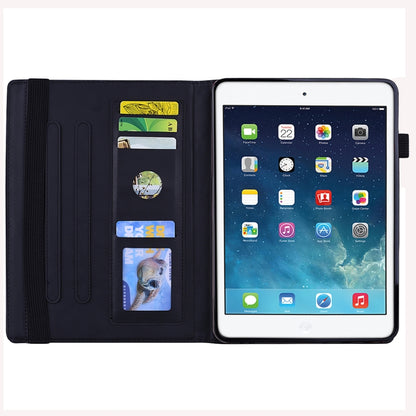 Calf Pattern Double Folding Design Embossed Leather Case with Holder & Card Slots & Pen Slot & Elastic Band, For iPad Pro 9.7 inch, For iPad 10.2 2021 / 2020 / 2019, For iPad 4 & 3 & 2, For iPad Mini 2019 & 4 & 3 & 2                                    ...