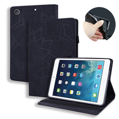 Calf Pattern Double Folding Design Embossed Leather Case with Holder & Card Slots & Pen Slot & Elastic Band, For iPad Pro 9.7 inch, For iPad 10.2 2021 / 2020 / 2019, For iPad 4 & 3 & 2, For iPad Mini 2019 & 4 & 3 & 2                                    ...