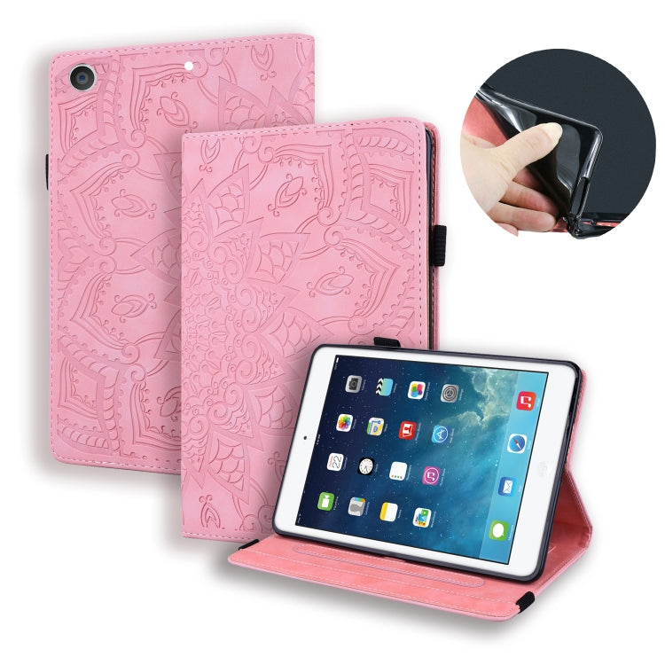 Calf Pattern Double Folding Design Embossed Leather Case with Holder & Card Slots & Pen Slot & Elastic Band, For iPad Pro 9.7 inch, For iPad 10.2 2021 / 2020 / 2019, For iPad 4 & 3 & 2, For iPad Mini 2019 & 4 & 3 & 2                                    ...