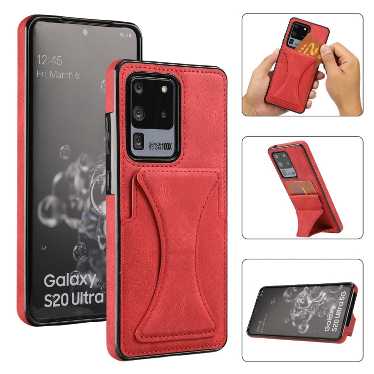 Ultra-thin Shockproof Protective Case with Holder, For Samsung Galaxy S20 Ultra, For Samsung Galaxy S21 5G, For Samsung Galaxy S21+ 5G