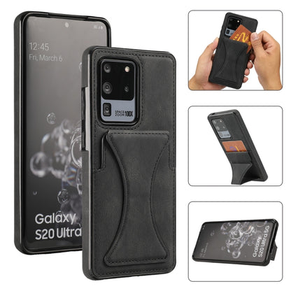 Ultra-thin Shockproof Protective Case with Holder, For Samsung Galaxy S20 Ultra, For Samsung Galaxy S21 5G, For Samsung Galaxy S21+ 5G
