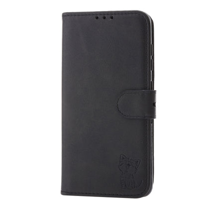 Embossed Happy Cat Pattern Horizontal Flip Leather Case with Holder & Card Slots & Wallet, For Samsung Galaxy S21 FE, For Samsung Galaxy A12, For Samsung Galaxy A22 4G, For Samsung Galaxy A22 5G EU Version, For Samsung Galaxy A32 4G                    ...
