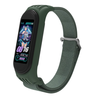 For Xiaomi Mi Band 6 / 5 / 4 / 3 9-shaped Buckle Twill Replacement Strap Watchband