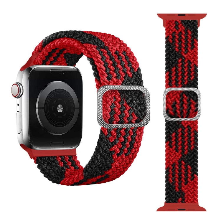 Buckle Braided Elastic Strap Watch Band For Apple Watch Series 9&8&7 41mm / SE 3&SE 2&6&SE&5&4 40mm / 3&2&1 38mm(Rainbow Color), For Apple Watch Series 7 45mm / 6 & SE & 5 & 4 44mm / 3 & 2 & 1 42mm