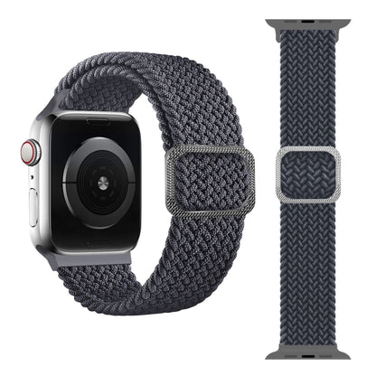 Buckle Braided Elastic Strap Watch Band For Apple Watch Series 9&8&7 41mm / SE 3&SE 2&6&SE&5&4 40mm / 3&2&1 38mm(Rainbow Color), For Apple Watch Series 7 45mm / 6 & SE & 5 & 4 44mm / 3 & 2 & 1 42mm