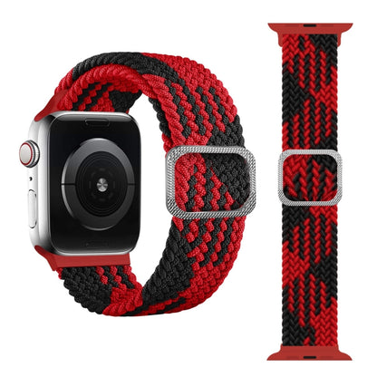 Buckle Braided Elastic Strap Watch Band For Apple Watch Series 9&8&7 41mm / SE 3&SE 2&6&SE&5&4 40mm / 3&2&1 38mm(Rainbow Color), For Apple Watch Series 8&7 41mm / SE 2&6&SE&5&4 40mm / 3&2&1 38mm                                                          ...