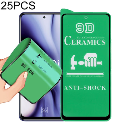 25 PCS 9D Full Screen Full Glue Ceramic Film, For Xiaomi Redmi K40 Pro (25 PCS), For Samsung Galaxy A02s (25 PCS), For Xiaomi Mi 10i (25 PCS), For Samsung Galaxy A12 / A12 Nacho / M12 / A13 5G (25 PCS), For Xiaomi Mi 11i / Mi 11X / Mi 11X Pro (25 PCS) ...