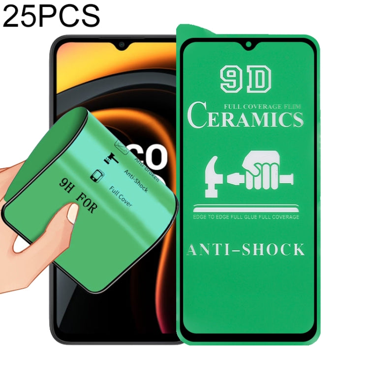 25 PCS 9D Full Screen Full Glue Ceramic Film, For Xiaomi Redmi K40 Pro (25 PCS), For Samsung Galaxy A02s (25 PCS), For Xiaomi Mi 10i (25 PCS), For Samsung Galaxy A12 / A12 Nacho / M12 / A13 5G (25 PCS), For Xiaomi Mi 11i / Mi 11X / Mi 11X Pro (25 PCS) ...