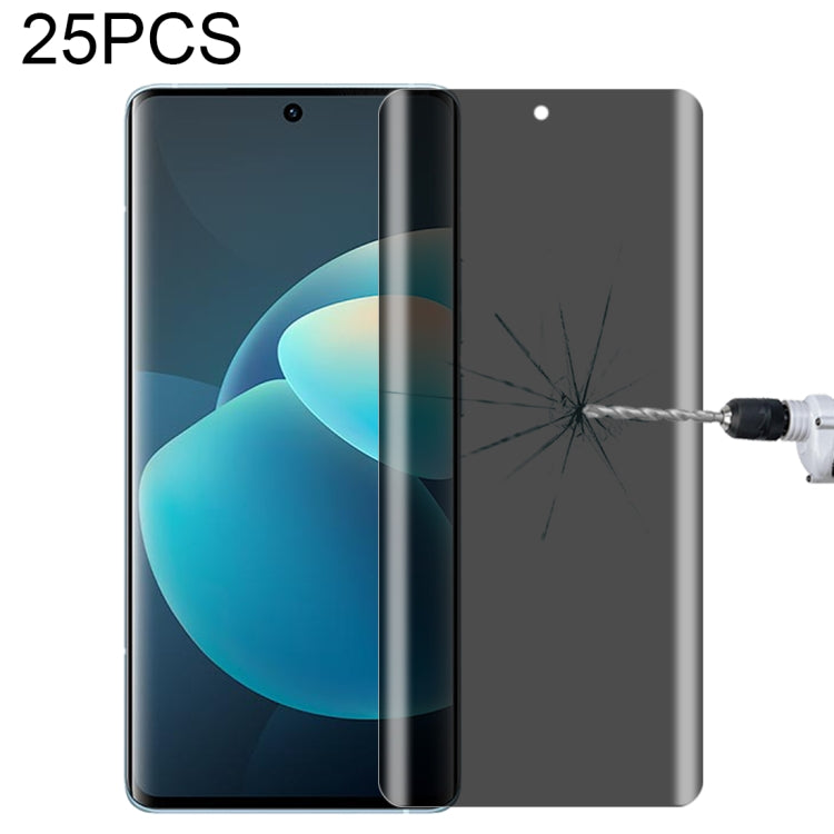 For OnePlus 9 Pro No Fingerprint Unlock 25pcs 0.3mm 9H Surface Hardness 3D Curved Surface Privacy Glass Film, For vivo X50 Pro (25 PCS), For OPPO Reno5 Pro 5G (25 PCS), For OnePlus 8 Pro (25 PCS), For Meizu 18 Pro / 18s Pro (25 PCS)                    ...