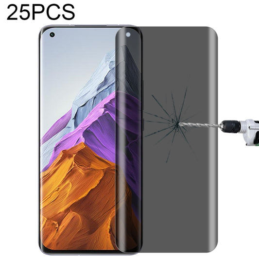 For OnePlus 9 Pro No Fingerprint Unlock 25pcs 0.3mm 9H Surface Hardness 3D Curved Surface Privacy Glass Film, For Xiaomi Mi 11 (25 PCS), For vivo X50 Pro (25 PCS), For OPPO Reno5 Pro 5G (25 PCS), For OnePlus 8 Pro (25 PCS), For OnePlus 9 Pro (25 PCS)  ...