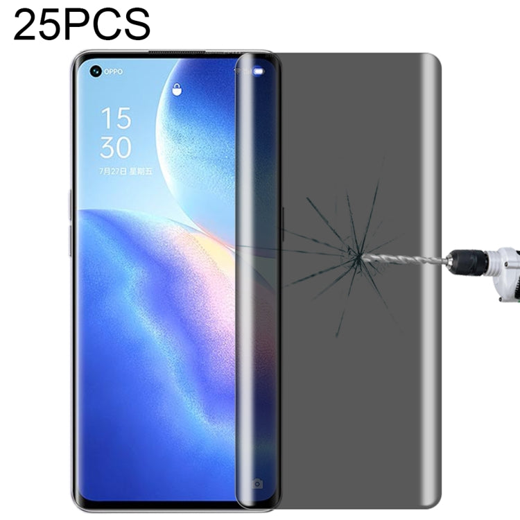 For OnePlus 9 Pro No Fingerprint Unlock 25pcs 0.3mm 9H Surface Hardness 3D Curved Surface Privacy Glass Film, For vivo X50 Pro (25 PCS), For OPPO Reno5 Pro 5G (25 PCS), For OnePlus 8 Pro (25 PCS), For Meizu 18 Pro / 18s Pro (25 PCS)                    ...