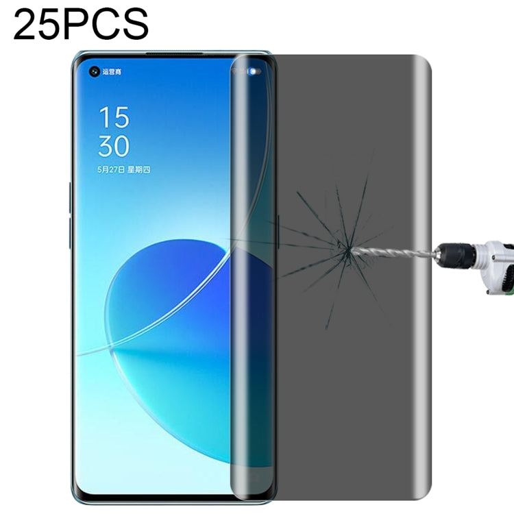For OnePlus 9 Pro No Fingerprint Unlock 25pcs 0.3mm 9H Surface Hardness 3D Curved Surface Privacy Glass Film, For vivo X50 Pro (25 PCS), For OPPO Reno5 Pro 5G (25 PCS), For OnePlus 8 Pro (25 PCS), For Meizu 18 Pro / 18s Pro (25 PCS)                    ...