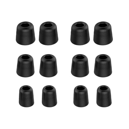 6 Pairs New Bee NB-M1 Slow Rebound Memory Foam Ear Caps with Storage Box, Suitable for 5mm-7mm Earphone Plugs, Memory Foam Black, Memory Foam Red, Silicone & Memory Foam Grey