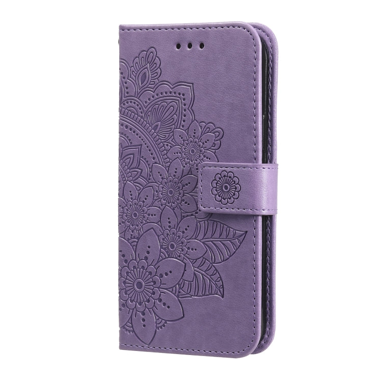 7-petal Flowers Embossing Pattern Horizontal Flip PU Leather Case with Holder & Card Slots & Wallet & Photo Frame, For iPhone 11, For iPhone 11 Pro, For iPhone 11 Pro Max, For iPhone 12 mini, For iPhone 12 / 12 Pro, For iPhone 12 Pro Max