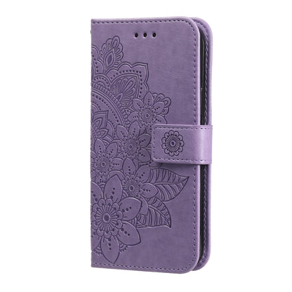 7-petal Flowers Embossing Pattern Horizontal Flip PU Leather Case with Holder & Card Slots & Wallet & Photo Frame, For iPhone 11, For iPhone 11 Pro, For iPhone 11 Pro Max, For iPhone 12 mini, For iPhone 12 / 12 Pro, For iPhone 12 Pro Max