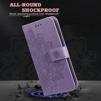 7-petal Flowers Embossing Pattern Horizontal Flip PU Leather Case with Holder & Card Slots & Wallet & Photo Frame, For Samsung Galaxy S21 Ultra 5G, For Samsung Galaxy S21 5G, For Samsung Galaxy S21 FE, For Samsung Galaxy S21+ 5G, For Samsung Galaxy A02...