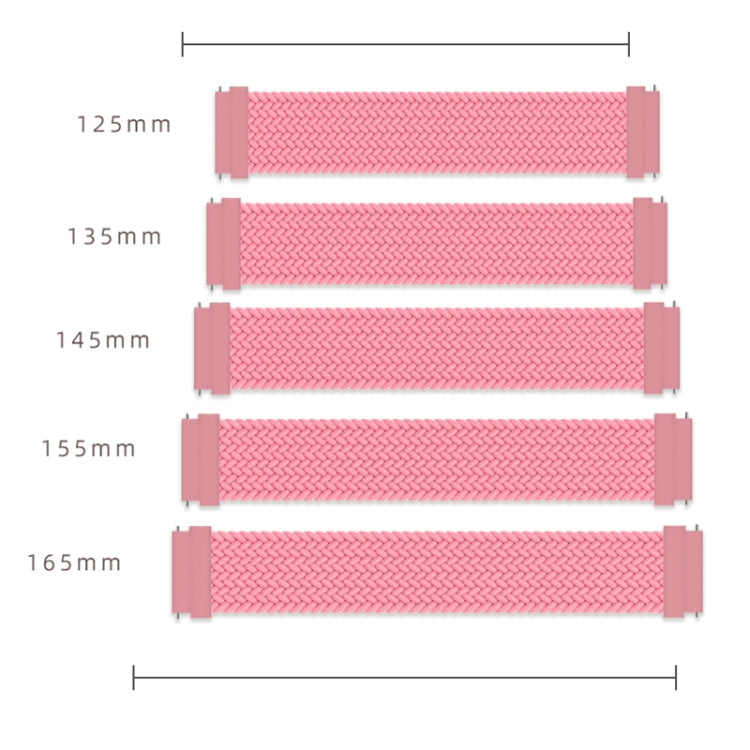 For Samsung Galaxy Watch 42mm Adjustable Nylon Braided Elasticity Replacement Strap Watchband, 165mm