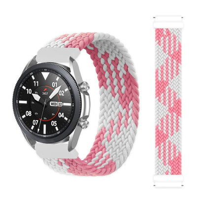 For Samsung Galaxy Watch 3 41mm Adjustable Nylon Braided Elasticity Replacement Strap Watchband, 165mm