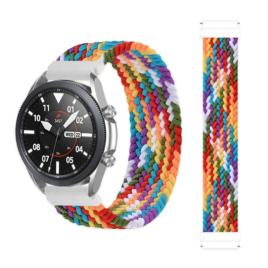 For Samsung Galaxy Watch 3 45mm Adjustable Nylon Braided Elasticity Replacement Strap Watchband, 125mm, 135mm, 145mm, 155mm