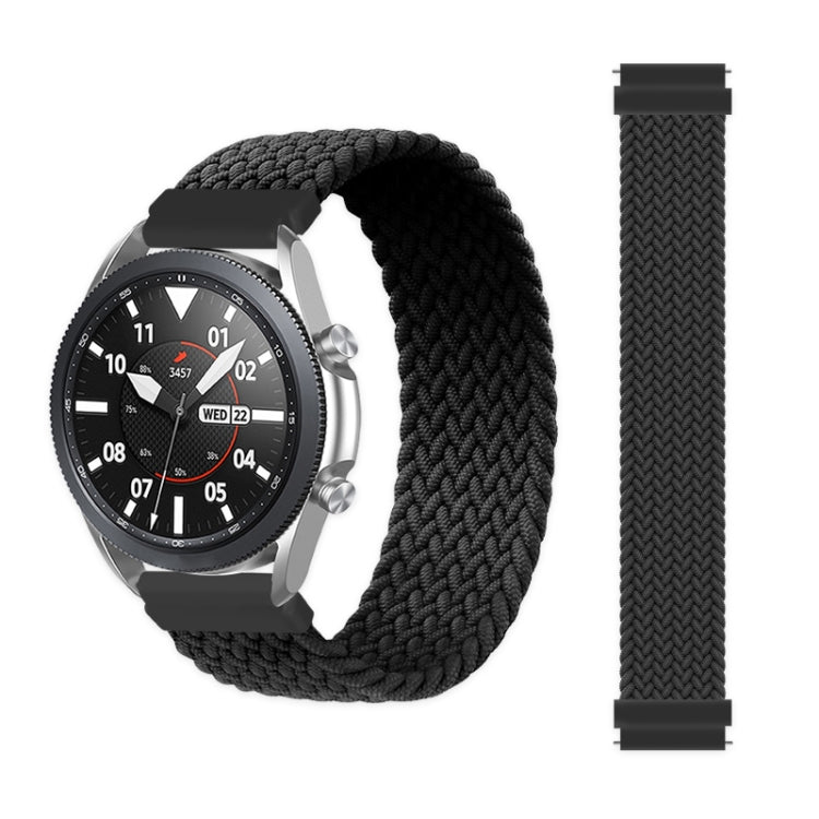 For Samsung Galaxy Watch 3 45mm Adjustable Nylon Braided Elasticity Replacement Strap Watchband, 125mm, 135mm, 145mm, 155mm