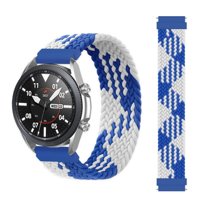 For Samsung Galaxy Watch 3 45mm Adjustable Nylon Braided Elasticity Replacement Strap Watchband, 165mm