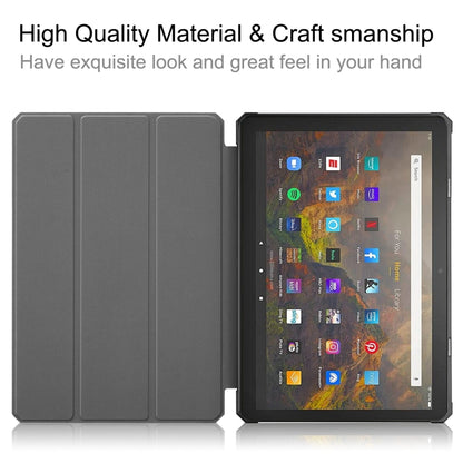 Custer Pattern Pure Color TPU Smart Tablet Holster with Sleep Function & 3-Fold Holder, For Amazon Kindle Fire HD 10 2021, For Samsung Galaxy Tab A7 Lite T220 / T225
