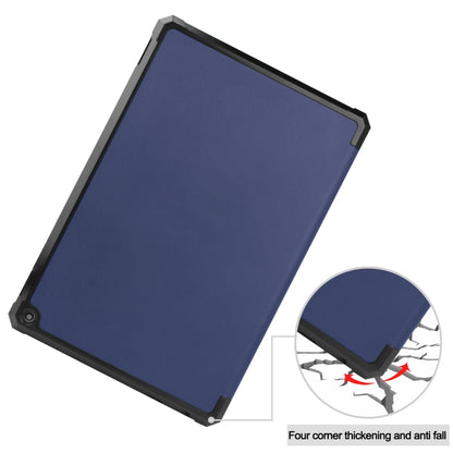 Custer Pattern Pure Color TPU Smart Tablet Holster with Sleep Function & 3-Fold Holder, For Amazon Kindle Fire HD 10 2021, For Samsung Galaxy Tab A7 Lite T220 / T225