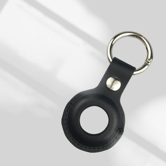 Shockproof Anti-scratch Leather Protective Case Cover Key Chain with Hang Loop For AirTag 2nd Gen / AirTag 1st Gen