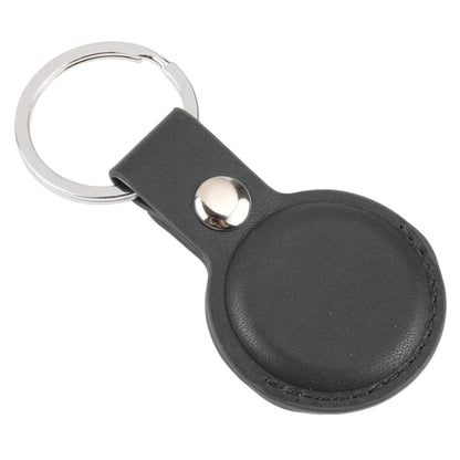 For AirTag 2nd Gen / AirTag 1st Gen Shockproof Anti-scratch Leather Protective Case Cover with Hang Loop Key Chain