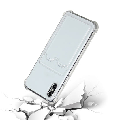 TPU Dropproof Protective Back Case with Card Slot, For iPhone 8 Plus / 7 Plus, For iPhone SE 2022 / SE 2020 / 8 / 7, For iPhone XS / X, For iPhone XR, For iPhone XS Max