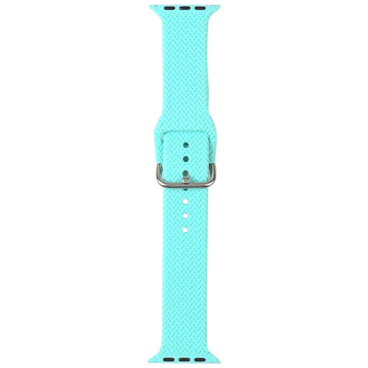 Braided Silicone Replacement Watchbands with Buckle For Apple Watch Series, 7 45mm / 6 & SE & 5 & 4 44mm / 3 & 2 & 1 42mm, 7 41mm / 6 & SE & 5 & 4 40mm / 3 & 2 & 1 38mm