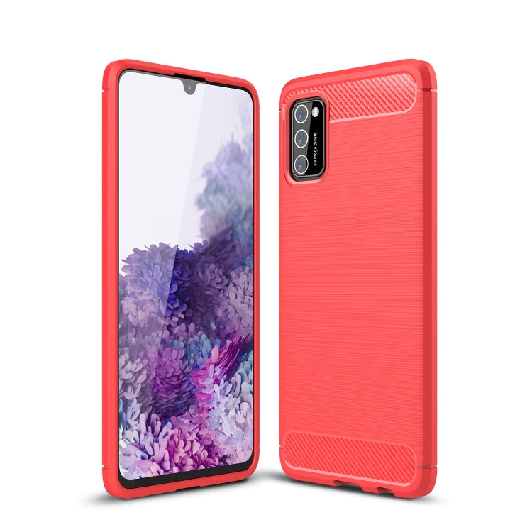 Brushed Texture Carbon Fiber TPU Case, For Samsung Galaxy A03s 164mm