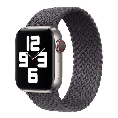 Metal Head Braided Nylon Solid Color Replacement Strap Watchband For Apple Watch Series 6 & SE & 5 & 4 40mm / 3 & 2 & 1 38mm, L 155mm