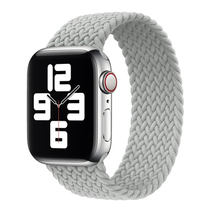 Metal Head Braided Nylon Solid Color Replacement Strap Watchband For Apple Watch Series 6 & SE & 5 & 4 40mm / 3 & 2 & 1 38mm, L 155mm
