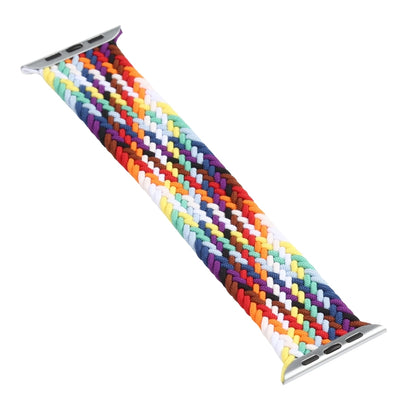 Rainbow Braided Single Loop Replacement Watchbands, Size: L 165mm For Apple Watch Series 6 & SE & 5 & 4 44mm / 3 & 2 & 1 42mm, L 165mm 44mm / 42mm